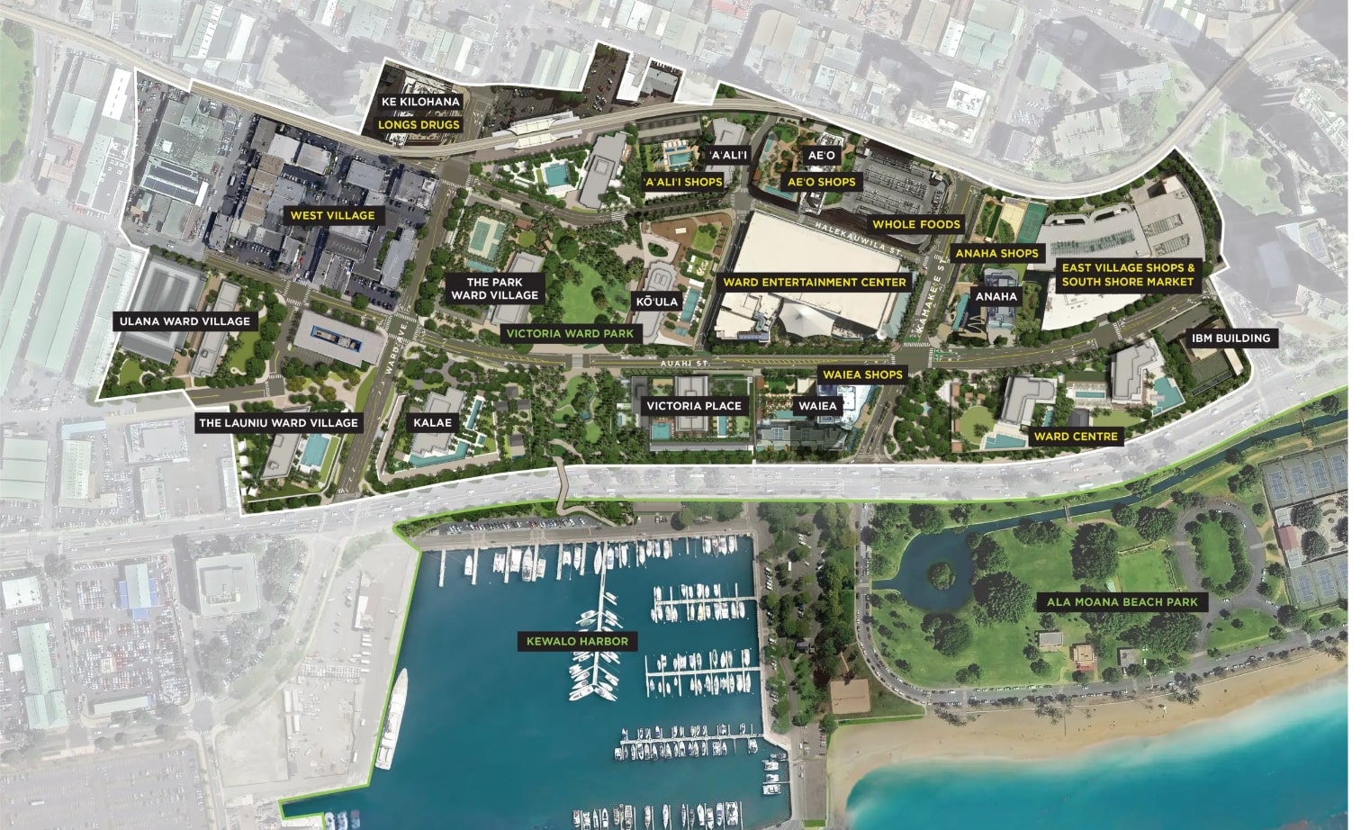 Map plat of an apartment complex