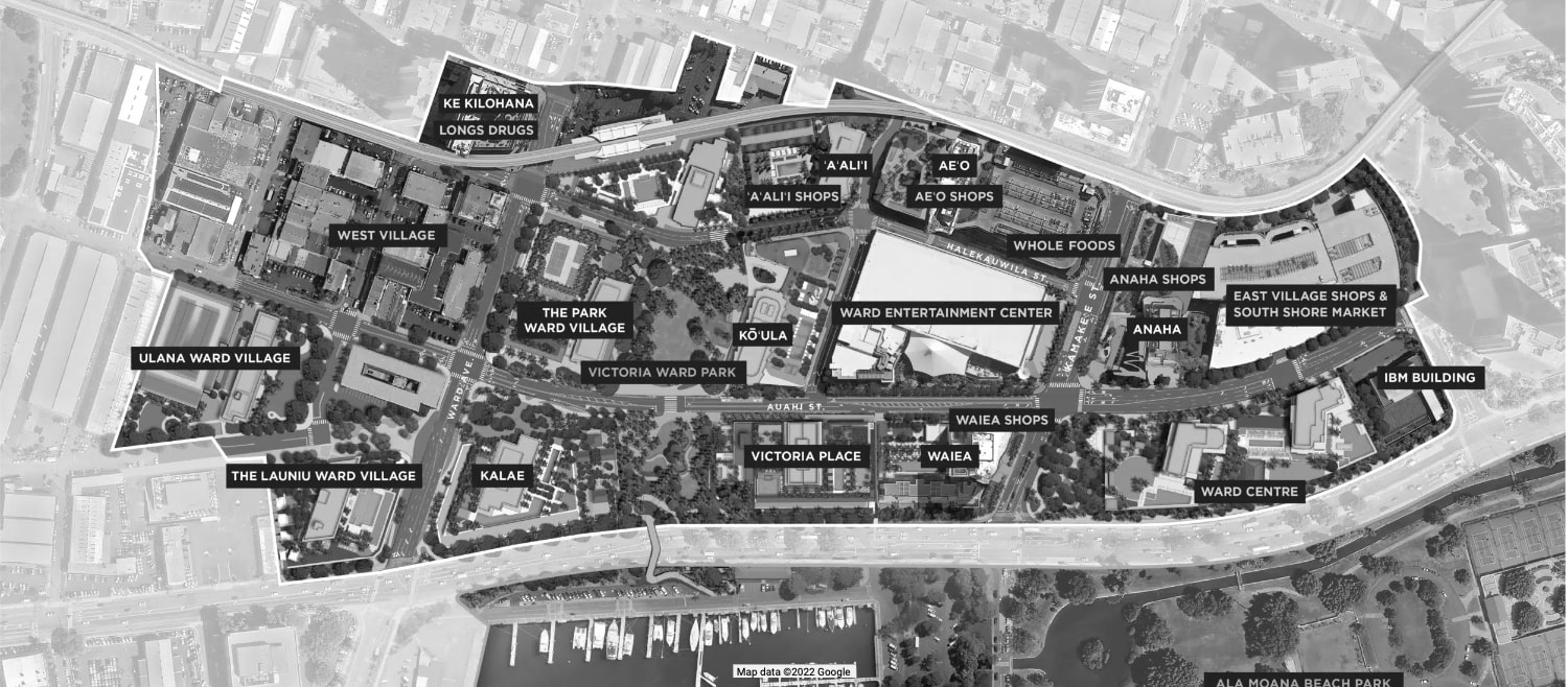 Map location of amenities around an apartment complex