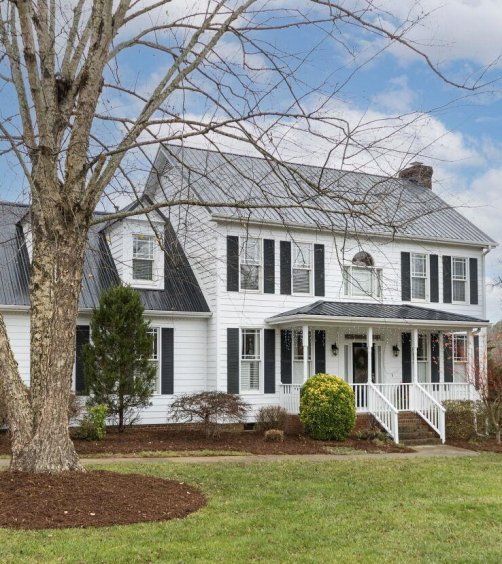 Home with green lawn