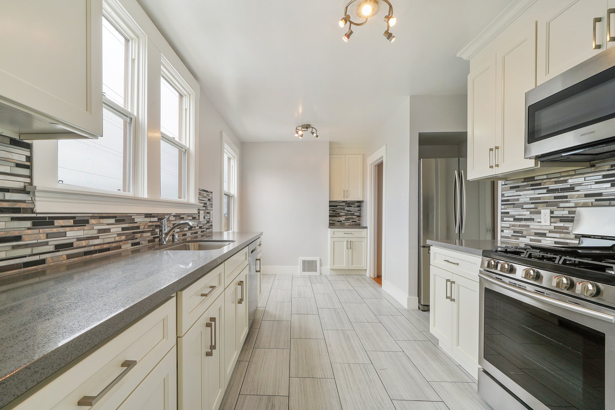 Kitchen with stainless steel appliances