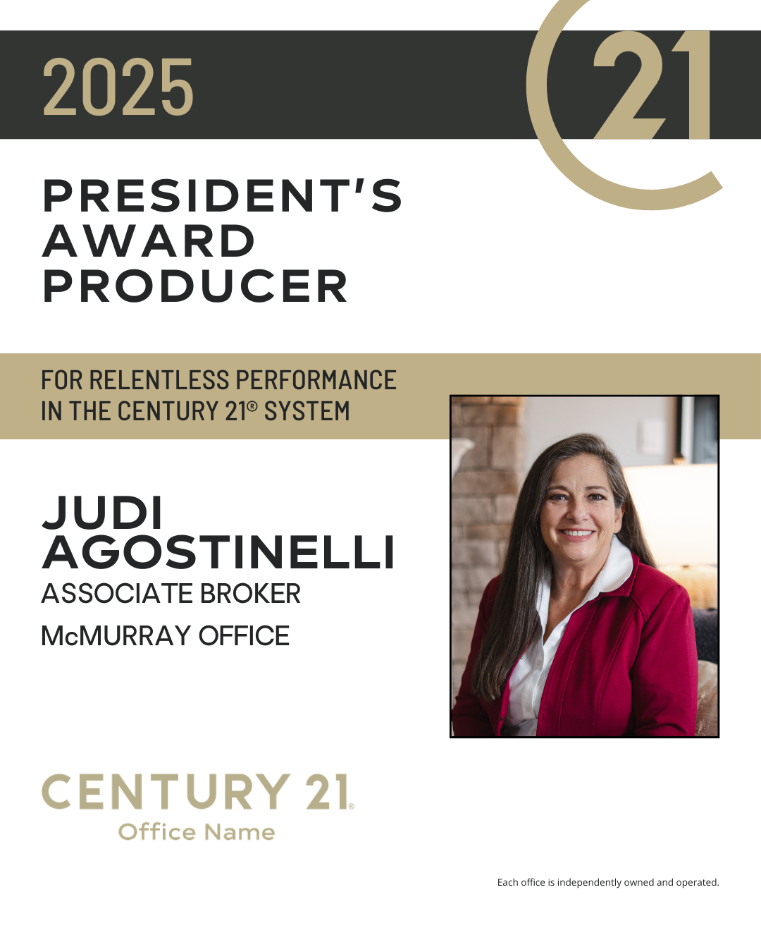 Judi Agostinelli President’s Award