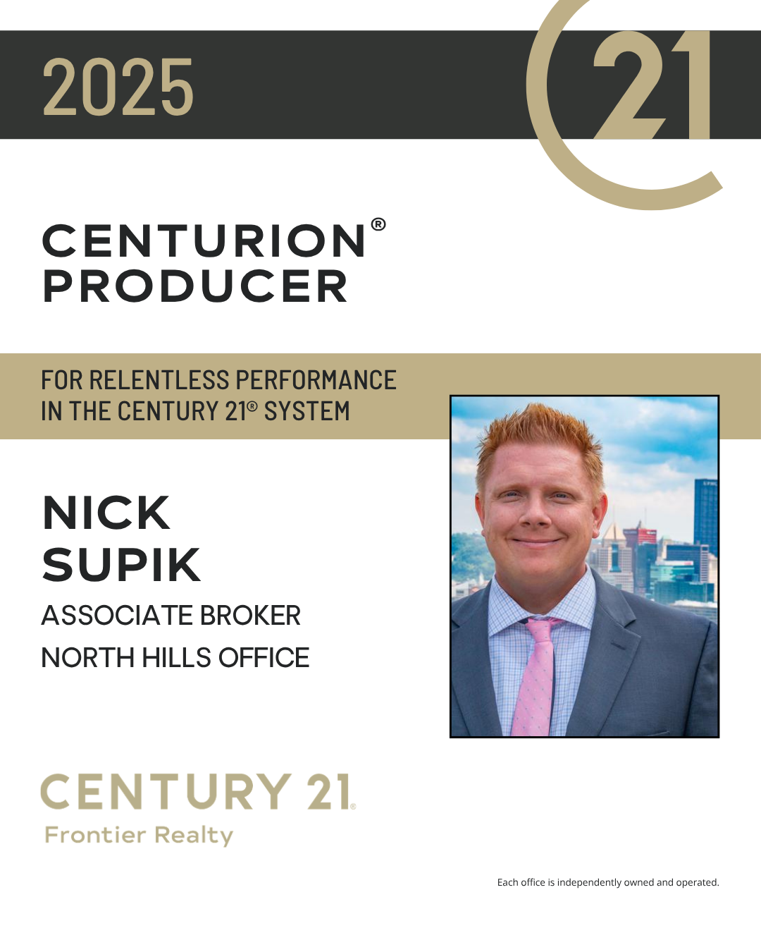 Nick Supik CENTURION Award