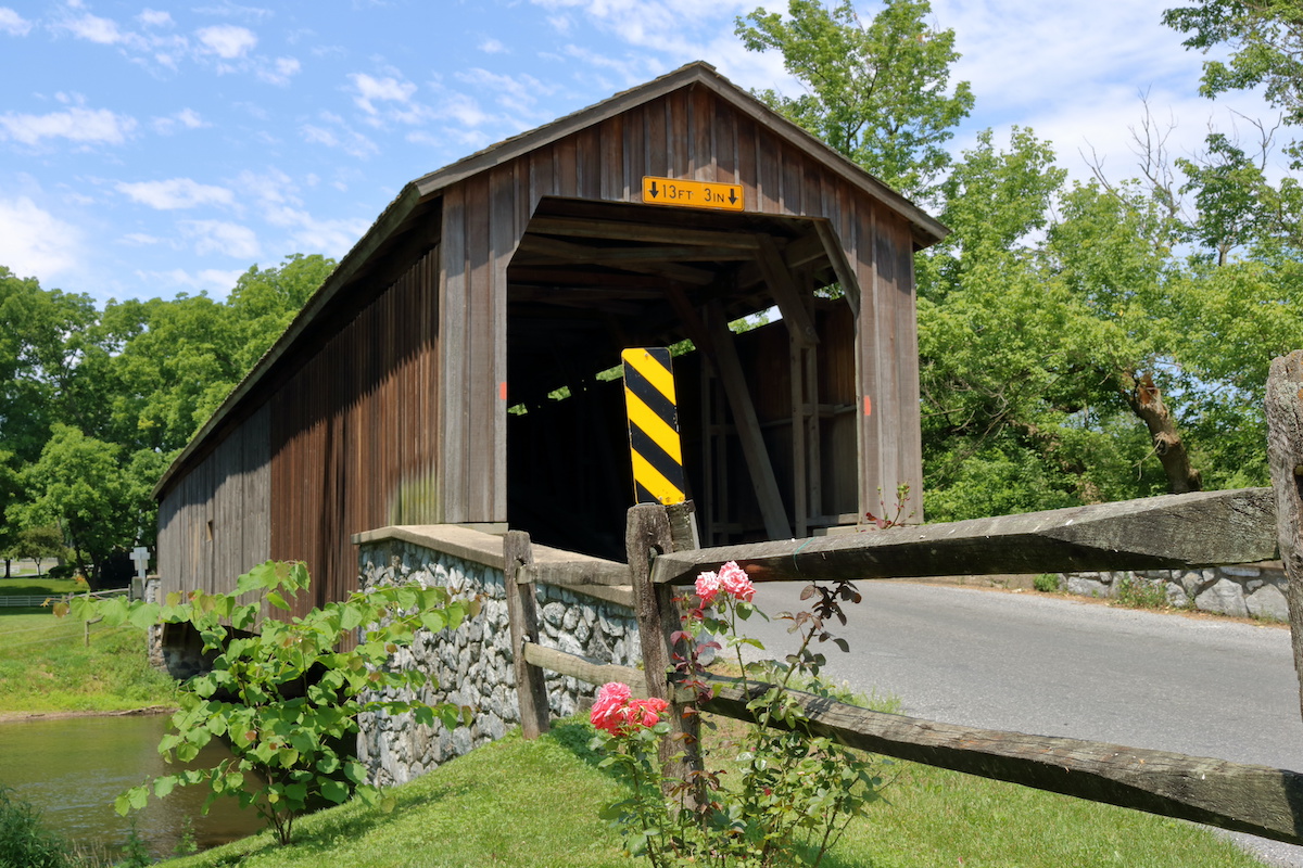 Covered bridge at Mingo Creek County Park