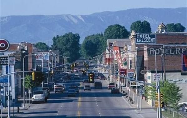 Busy downtown street