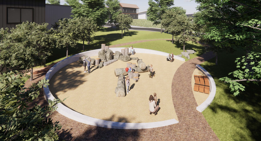 Conceptual rendering of planned open space at Story House Village