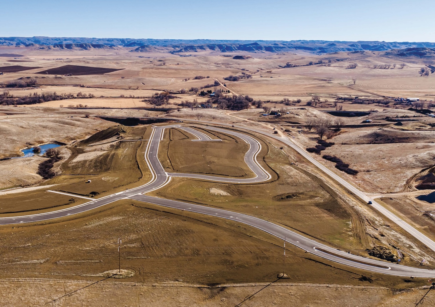 Aerial view of Phase 1 infrastructure at Story House Village