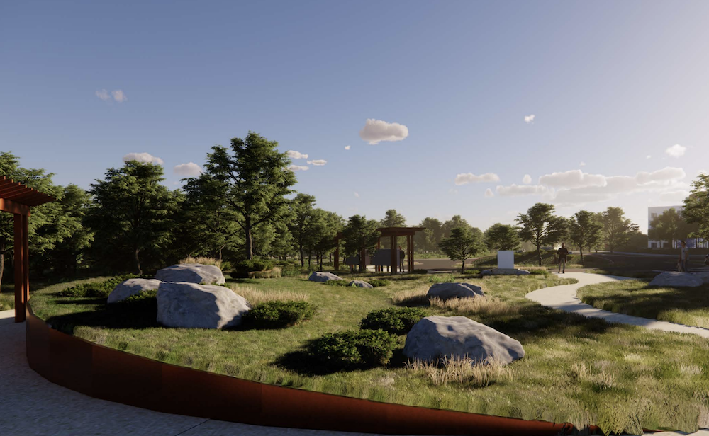Conceptual rendering of Overlook Park at Story House Village