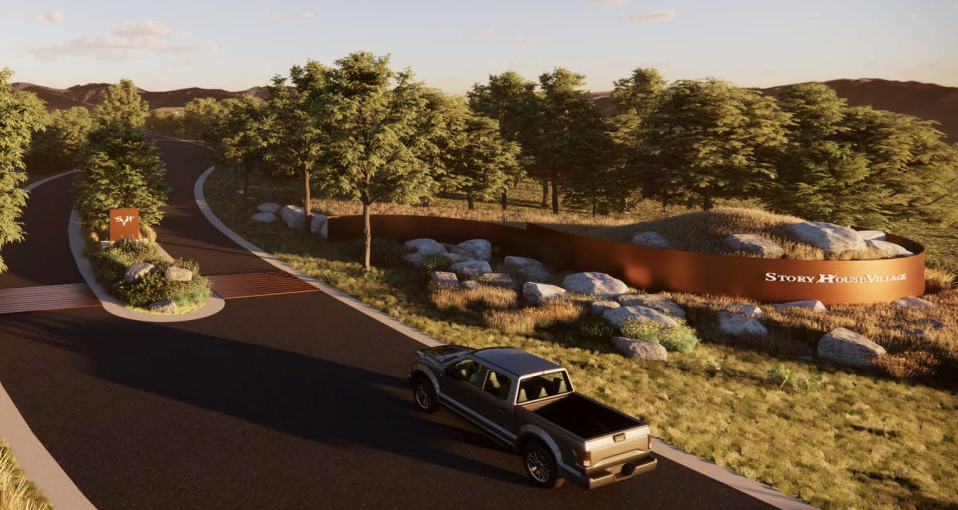 Conceptual rendering of the Story House Village entry