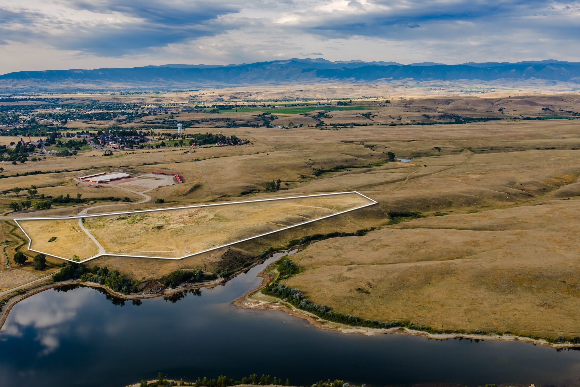 Closer aerial perspective of Eagle View Lot 1