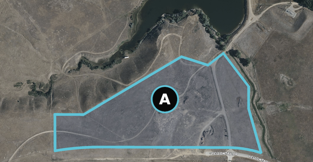 Property A map showing Eagle View Lot 1 within the Wrench Ranch development