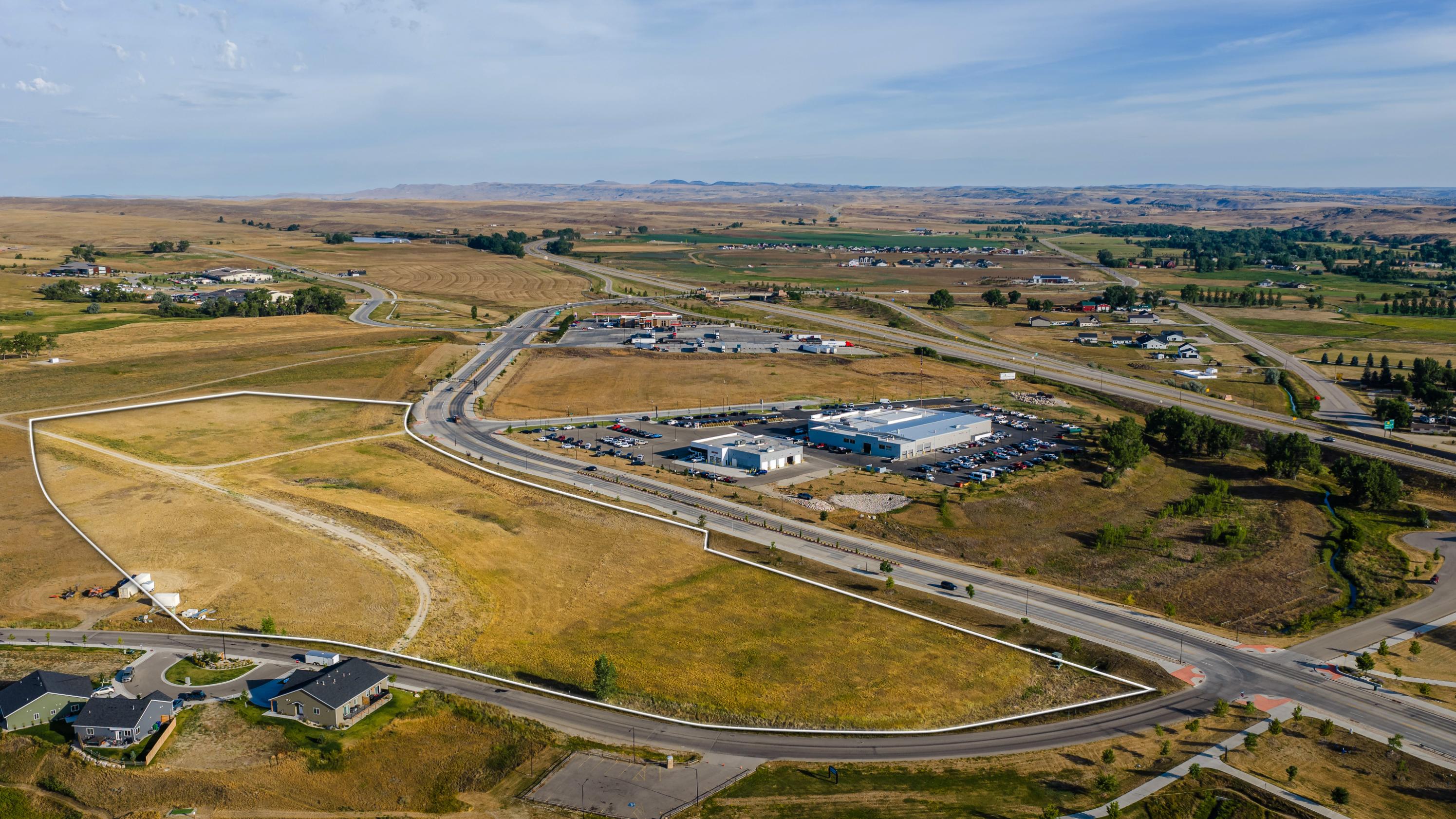 Wide aerial view of Eagle View Lot 1