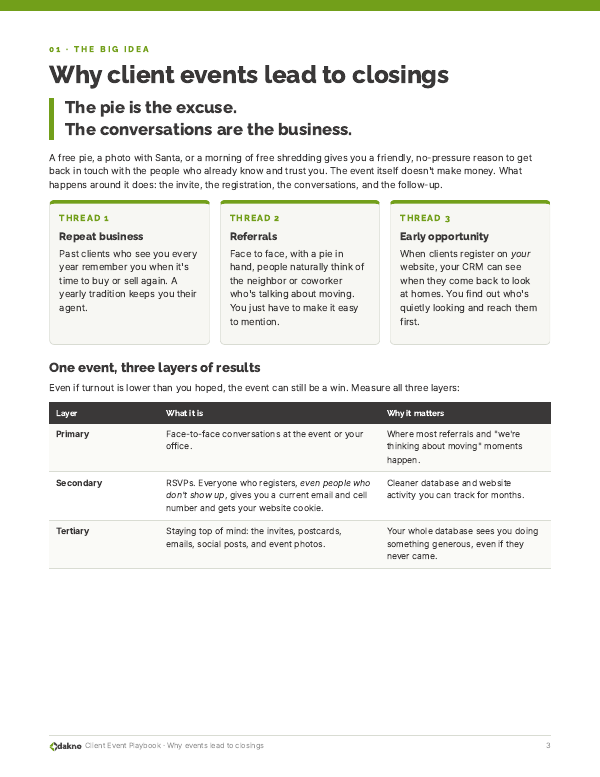 Client Event Playbook page 3