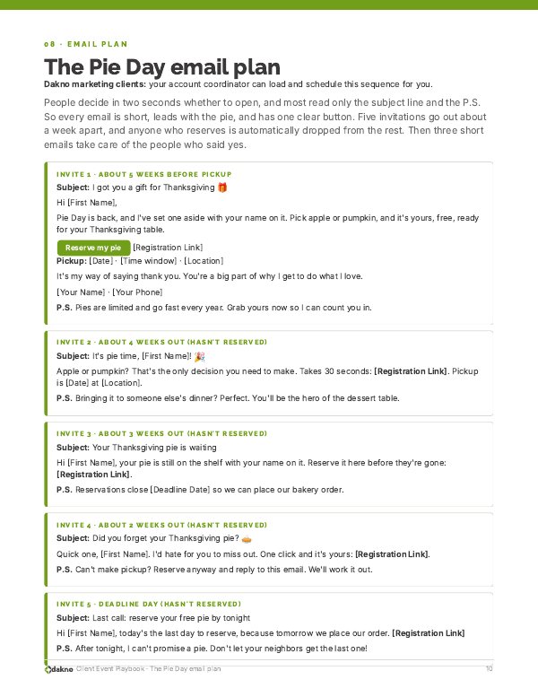 Client Event Playbook page 10