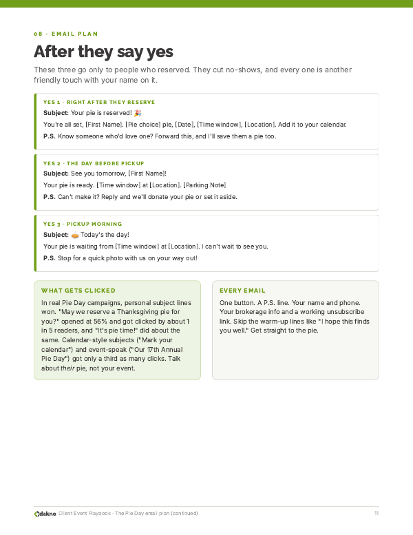Client Event Playbook page 11