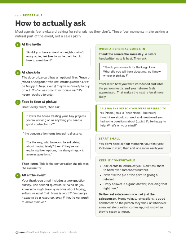 Client Event Playbook page 15
