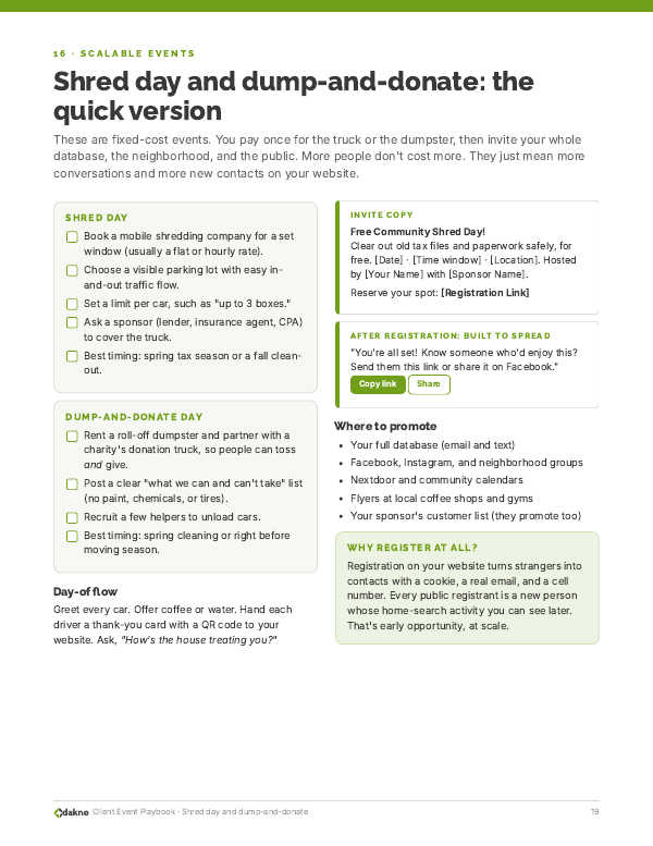 Client Event Playbook page 19