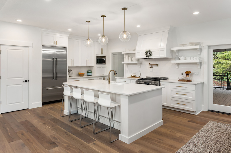 a bright and modern kitchen