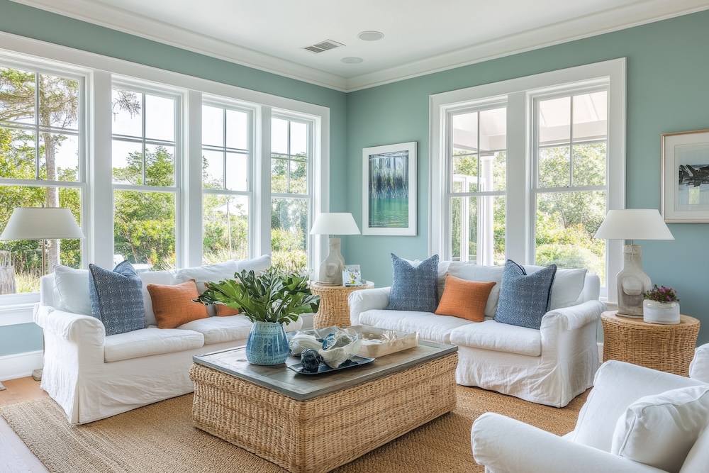 staged coastal home