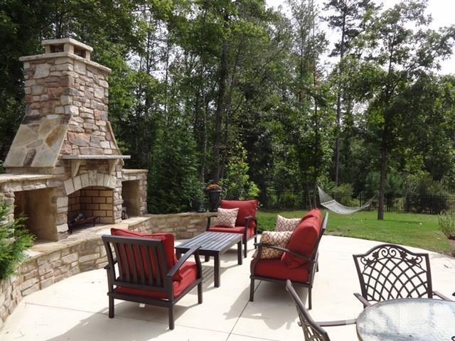 Traditions Wake Forest NC Home With Outdoor Fireplace