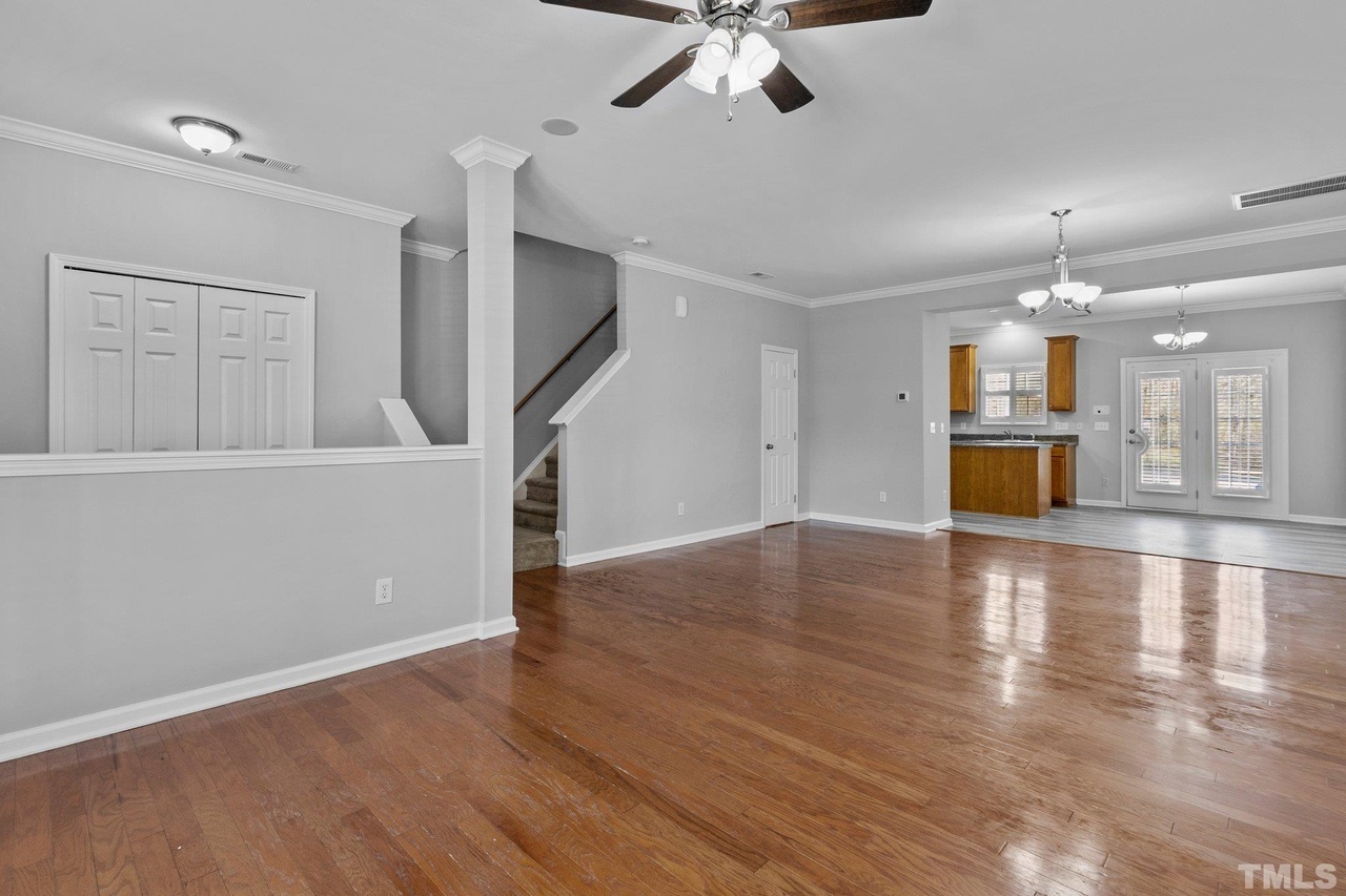 Open floor plan in Widewaters Village home in Knightdale NC