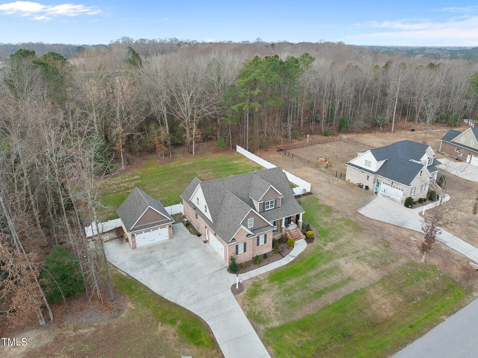 Aerial view of The Landing At Cooper Fields neighborhood Homes in Nashville NC
