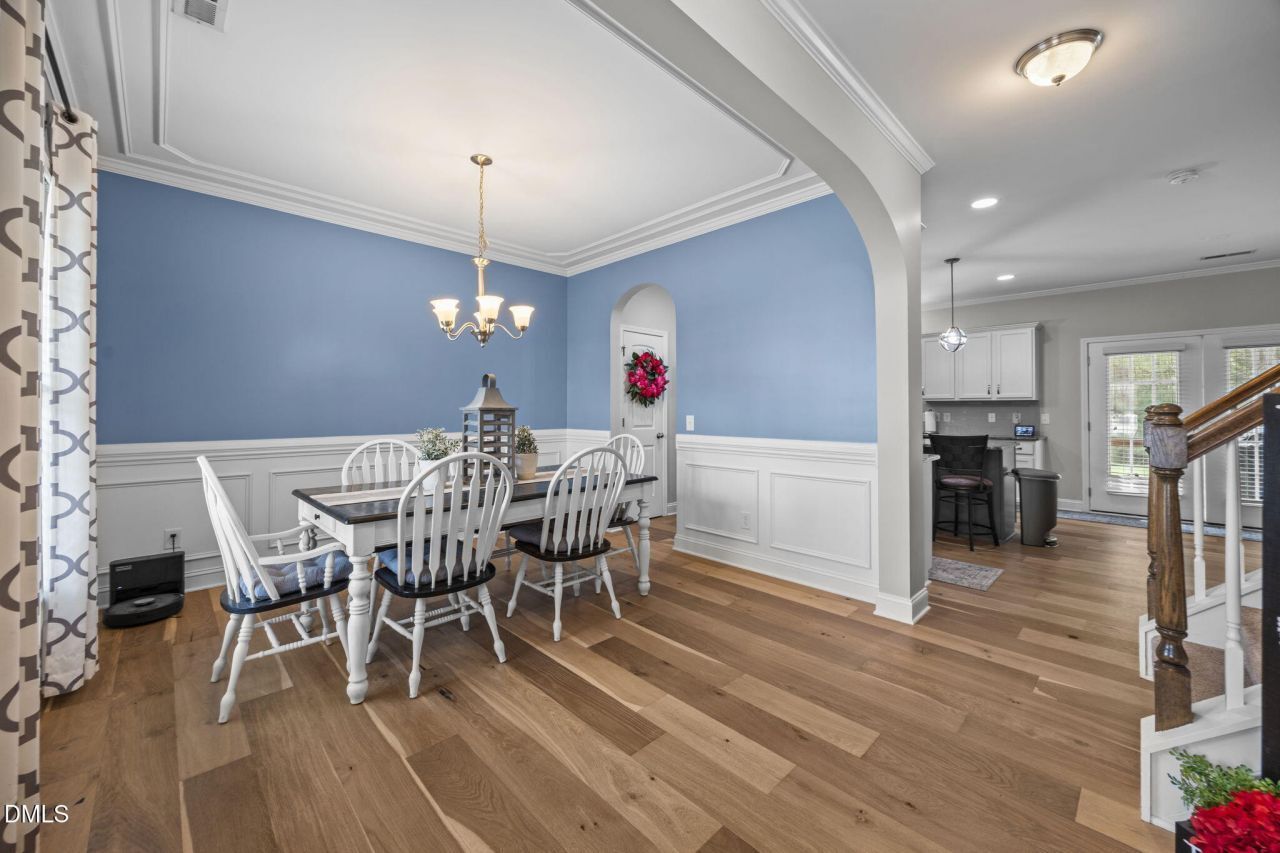 An Open Dining Room in a Home in Weavers Pond Zebulon