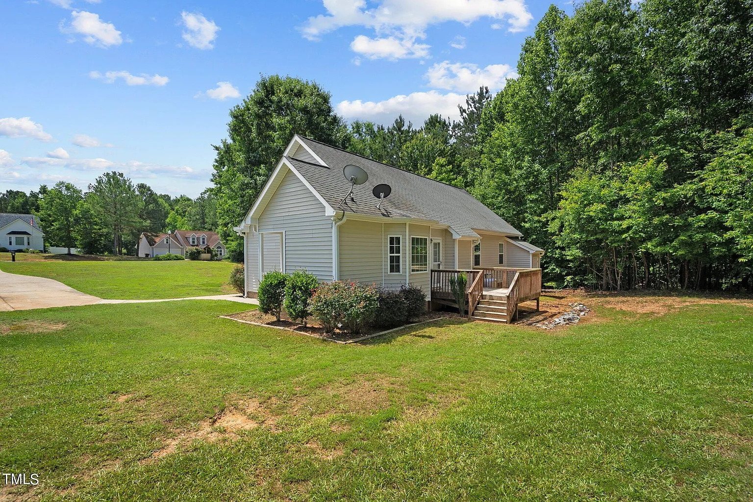 Deck and Backyard of Harrison Village Home in Zebulon, NC
