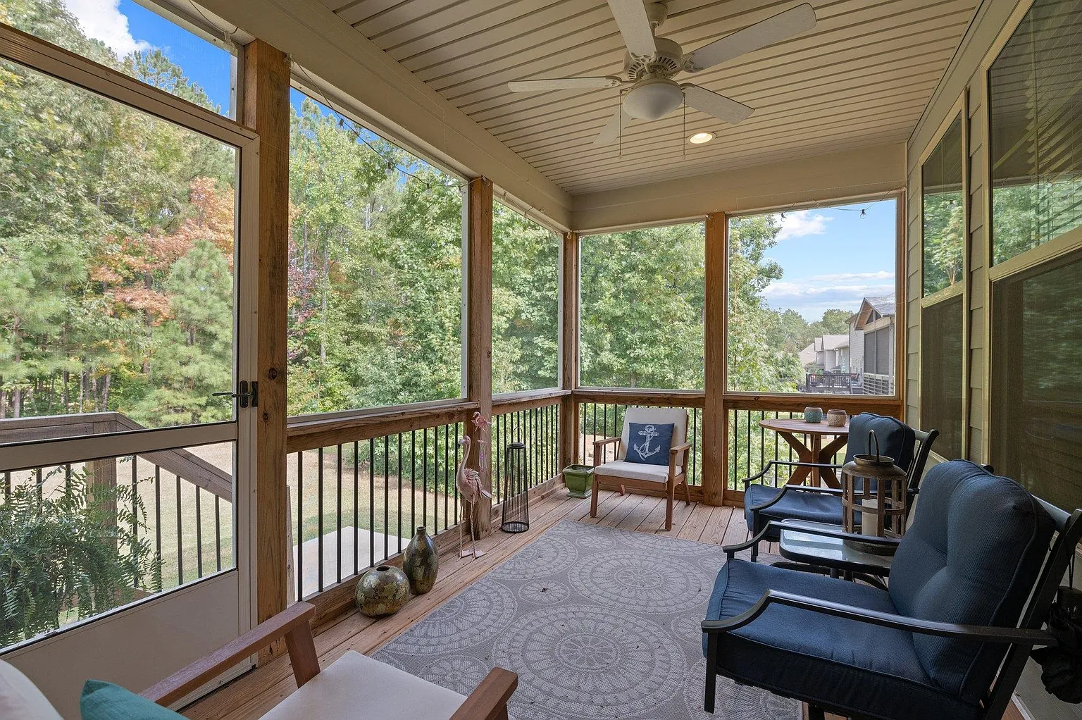 Screened-In Porch of Olde Liberty Home in Youngsville NC