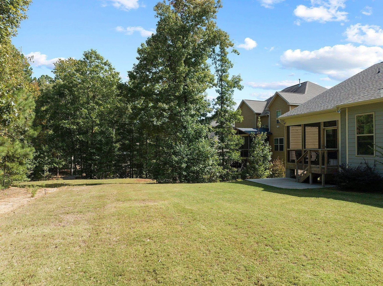 Backyard of Olde Liberty Home in Youngsville NC