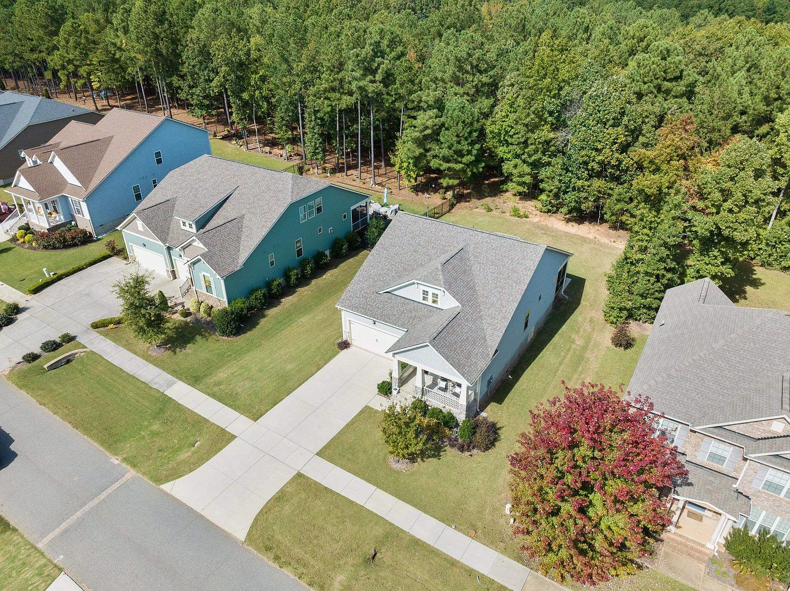 Aerial View of Olde Liberty Home in Youngsville NC