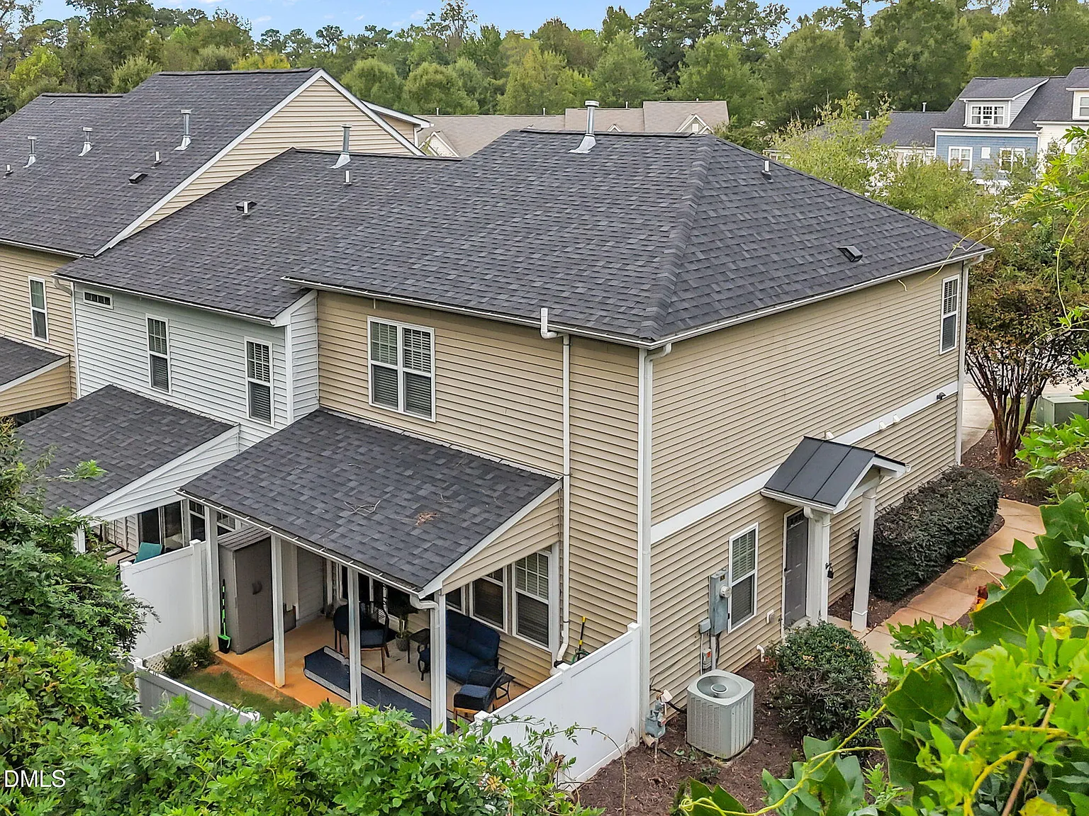 Rear of in Avondale Wake Forest NC Townhome