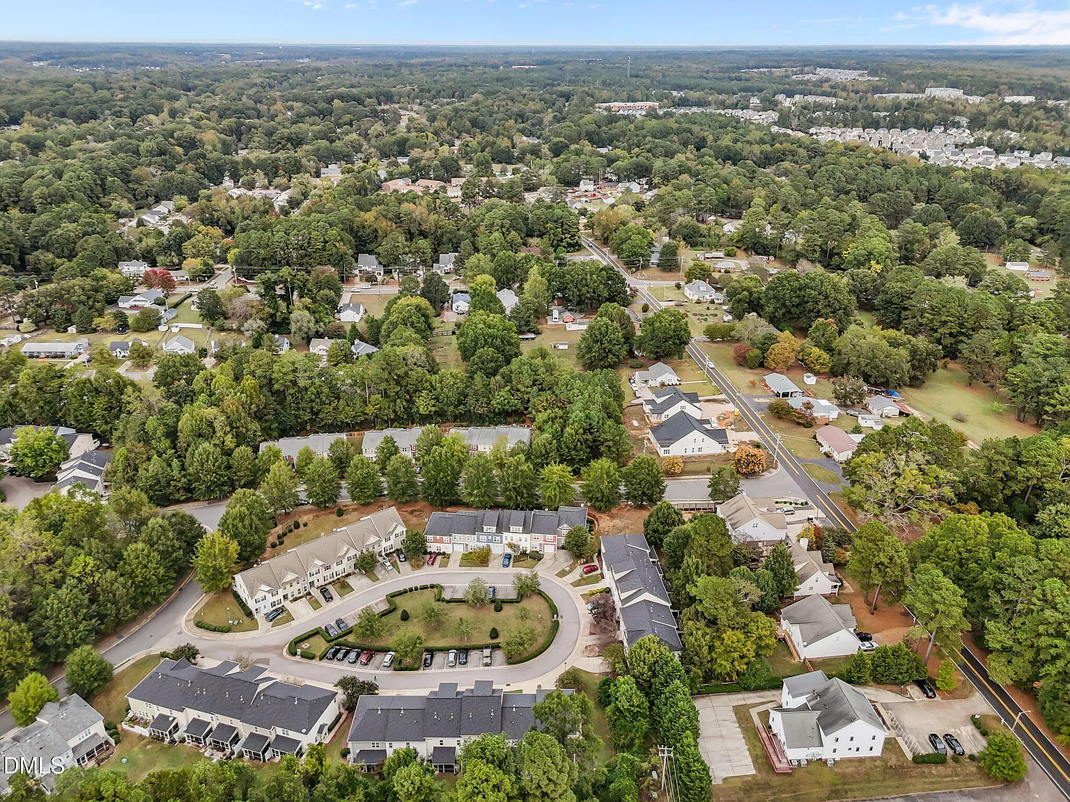 Aerial View of Avondale Townhomes in Wake Forest NC