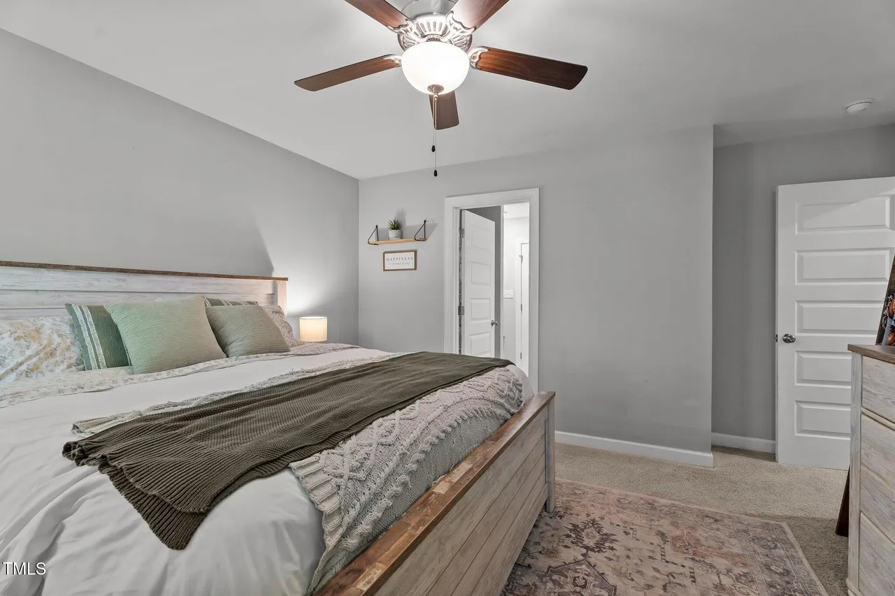 Primary Bedroom in North Ridge Estates Home Louisburg NC