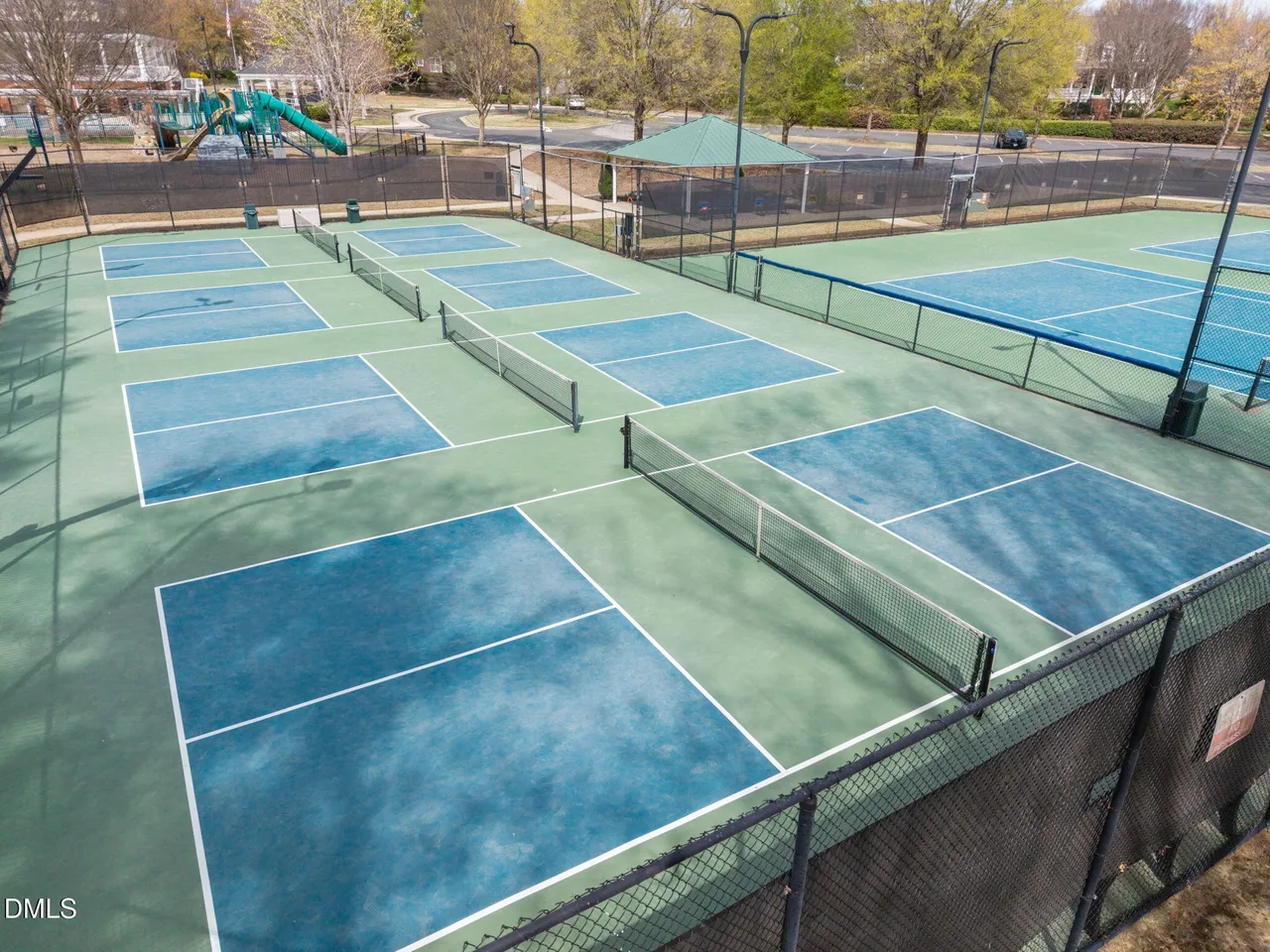 Tennis Courts in Bedford at Falls River Raleigh NC