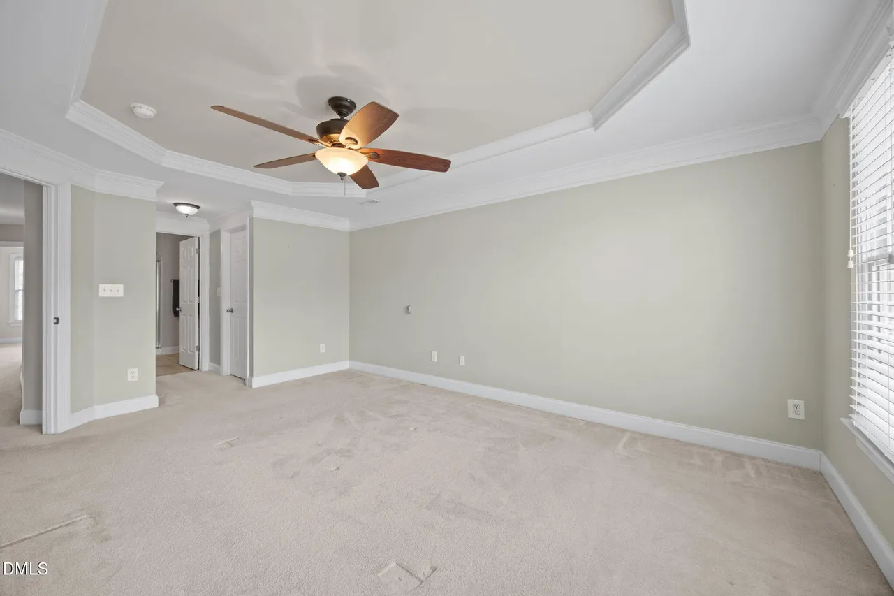 Primary Bedroom in Bedford at Falls River Raleigh NC Home