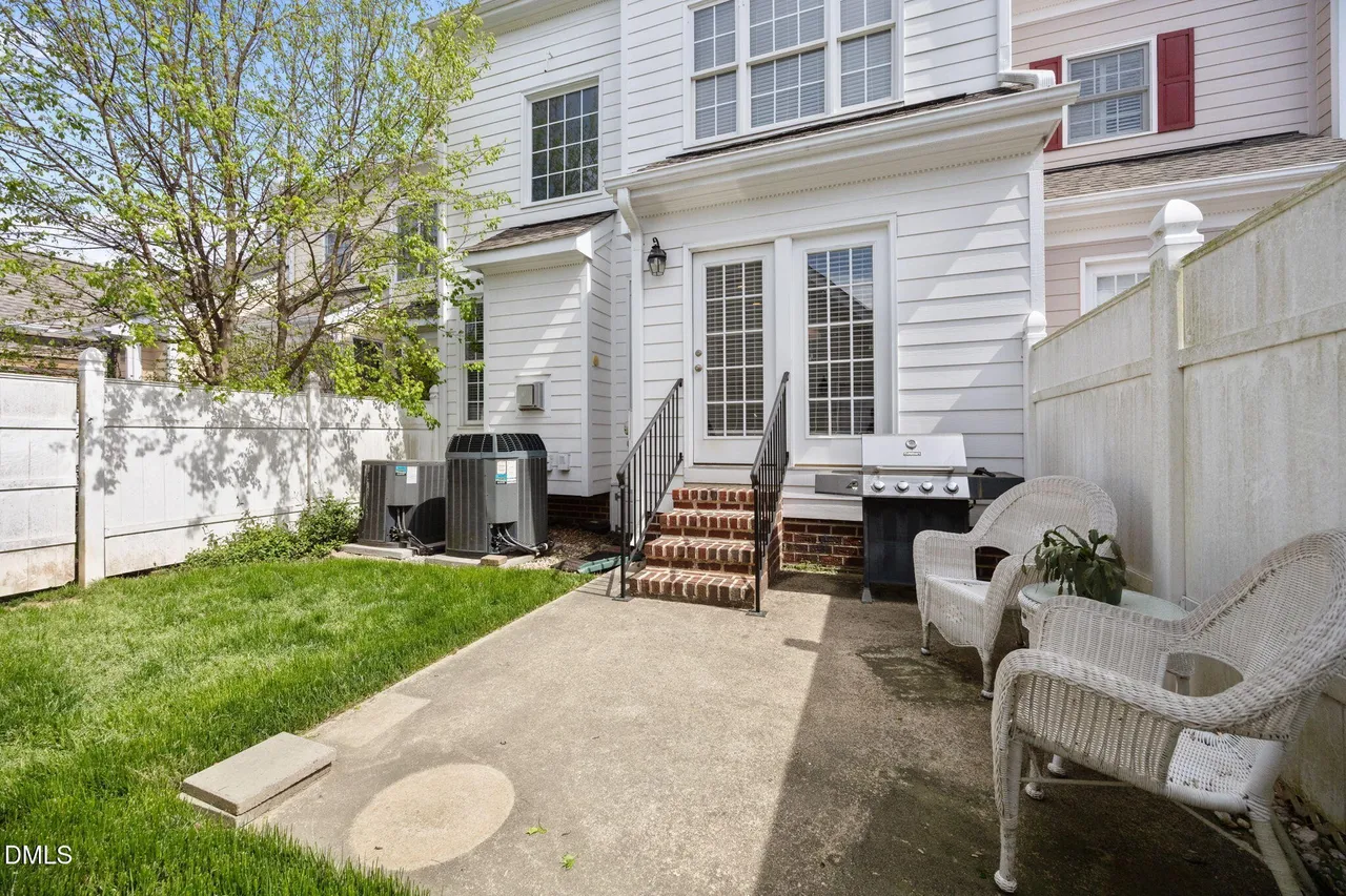 Backyard of Townhome in Bedford at Falls River Raleigh NC