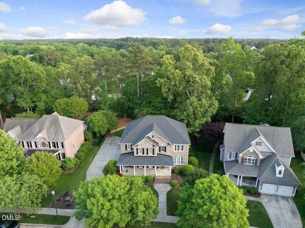 Aerial View of Heritage Wake Forest Home