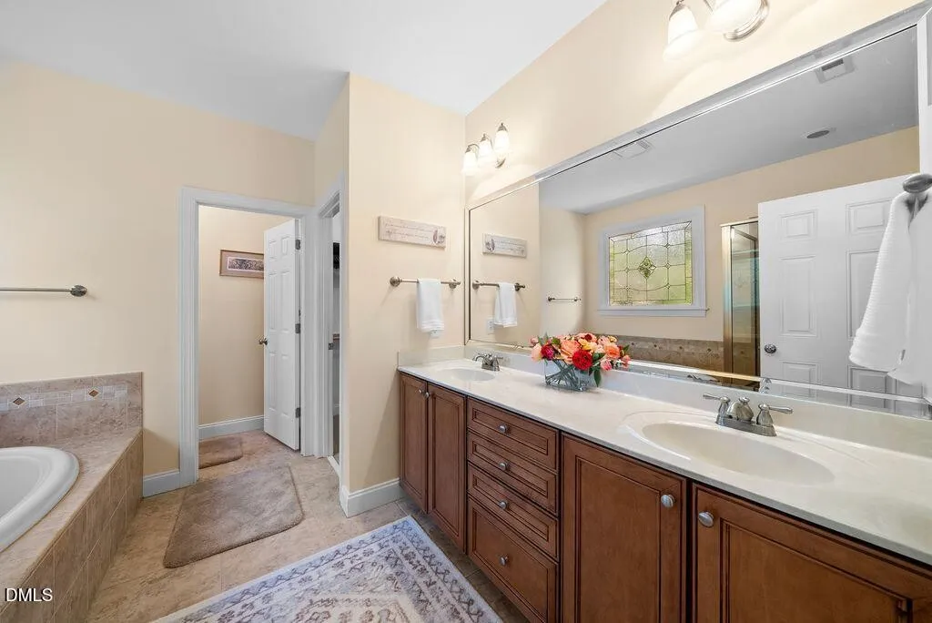 Primary Bathroom in Heritage Wake Forest Home
