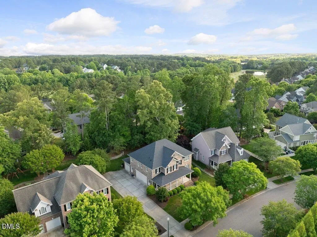 Aerial View of Heritage Hills Way in Wake Forest NC