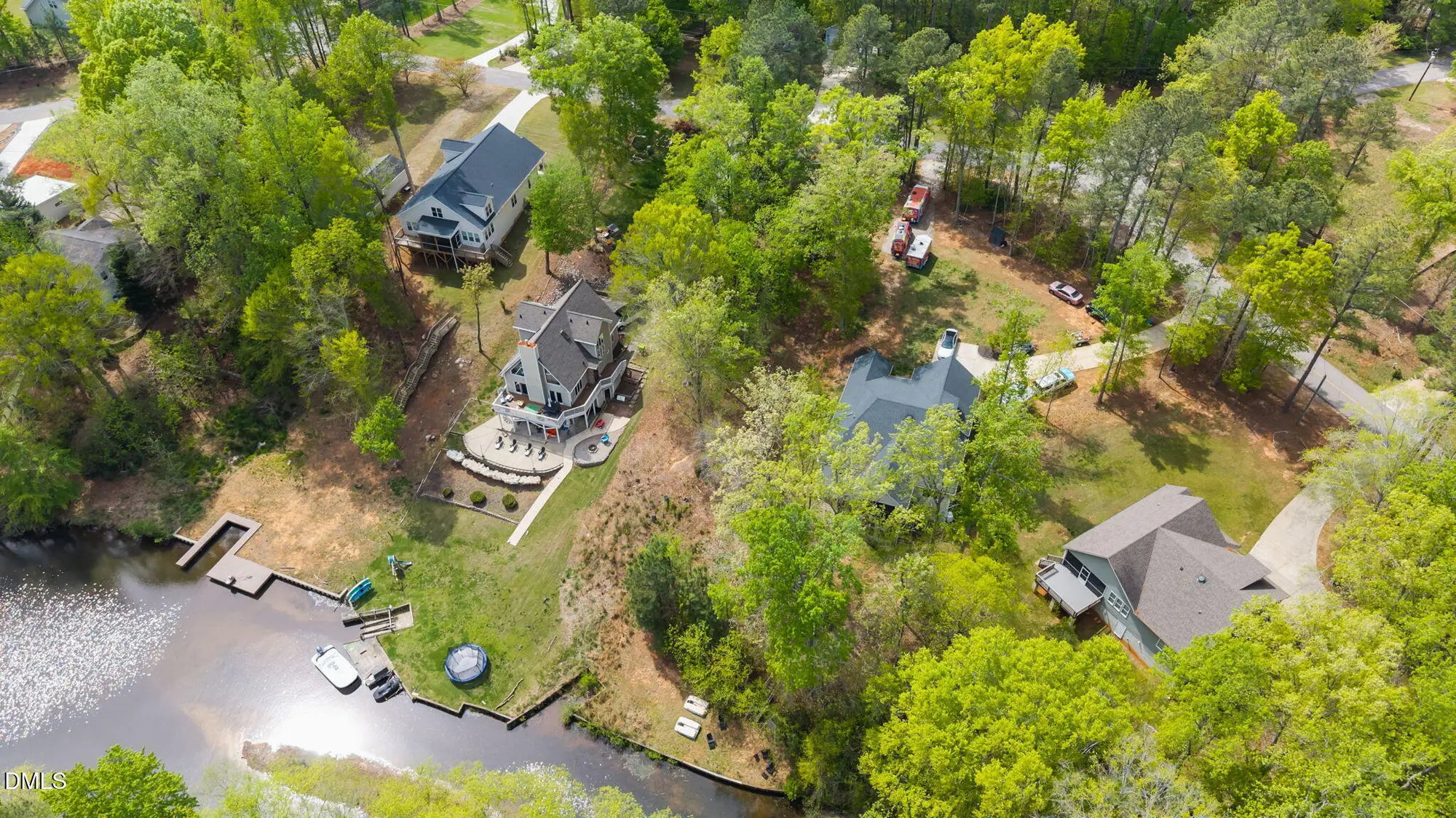 Aerial View of Lake Royale Homes in Louisburg NC