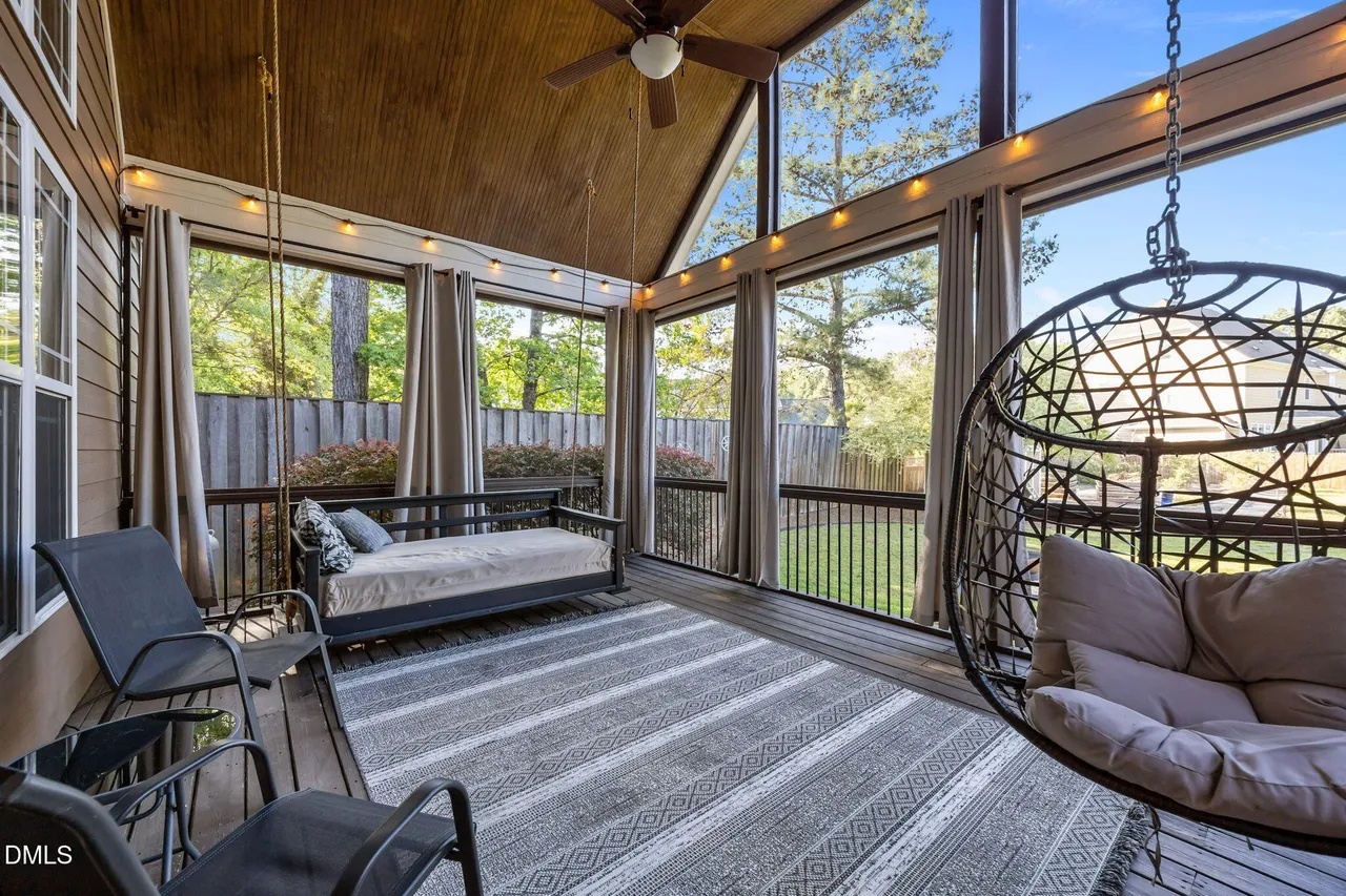 Cozy Screened-In Porch in Valley View Farm Apex NC Home
