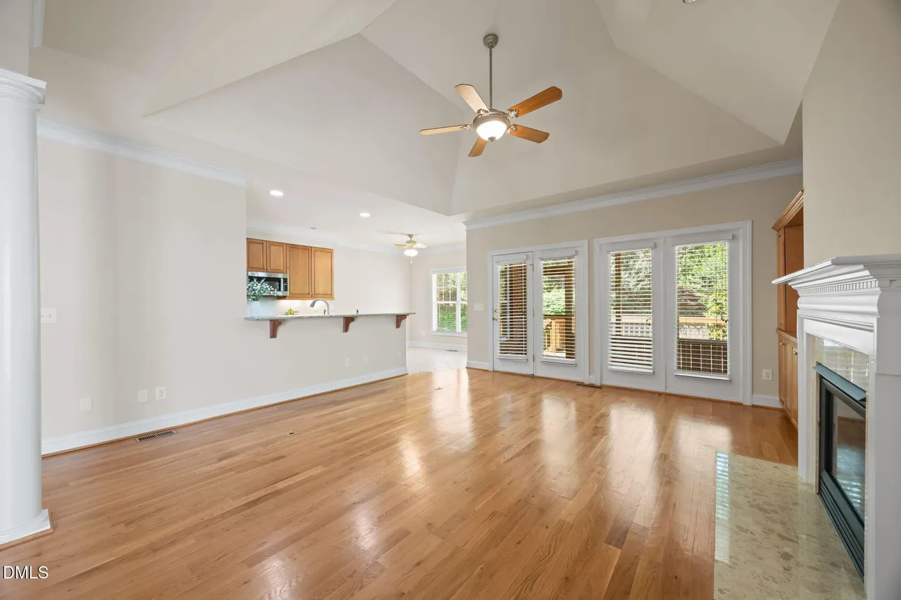 Open Living Area in Villas at Falls Lake Raleigh NC Home