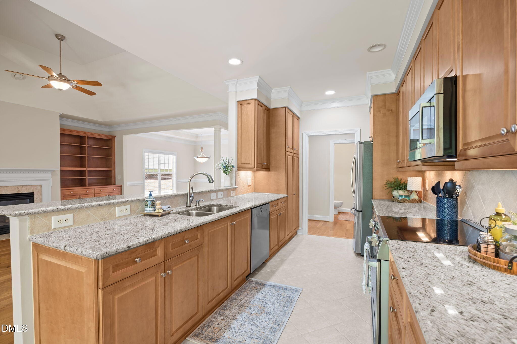 Open galley kitchen in a Daltons Ridge Home in Raleigh NC