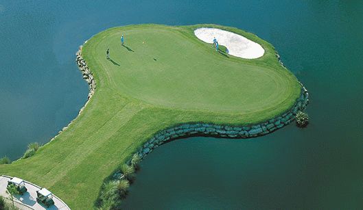 Grand Haven Golf Course Signature 8th hole island green