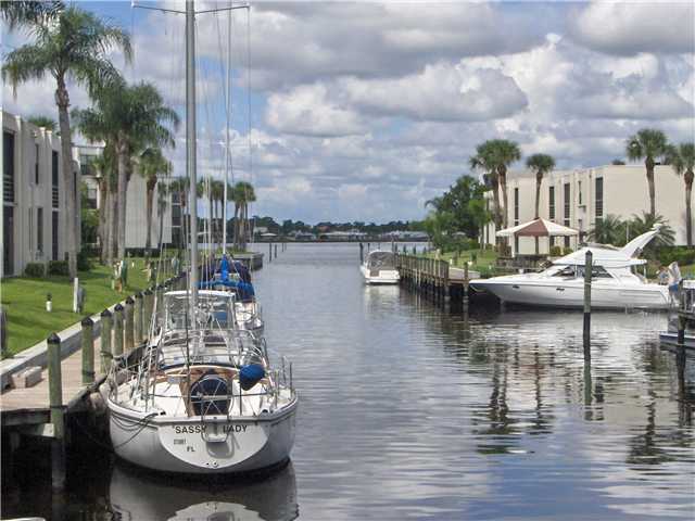 Canal of Circle Bay Waterfront Condos in Stuart Florida