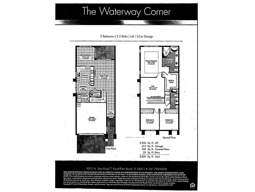 Woodmill Pond Floorplan of 2007 model