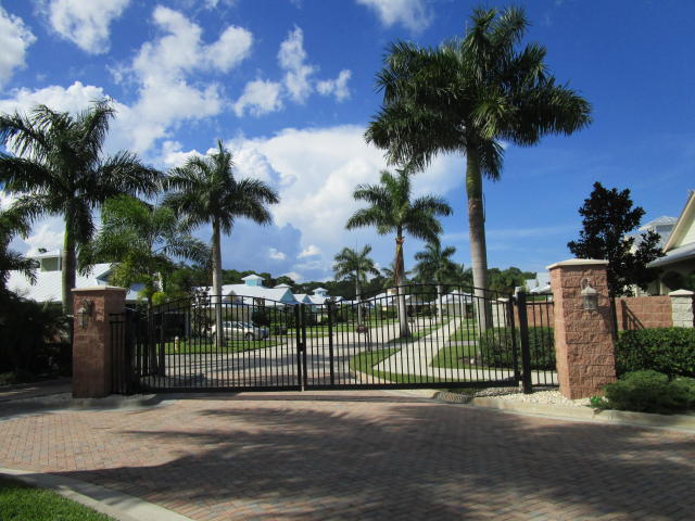 Gate to Hummingbird Place in Stuart FL