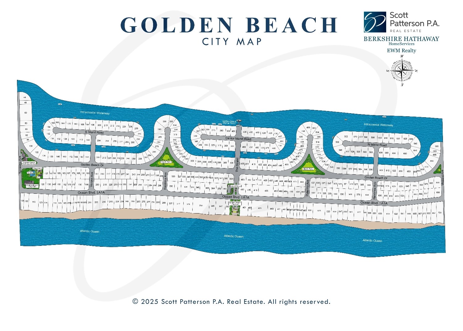 Golden Beach map