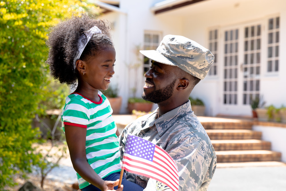 soldier with girl