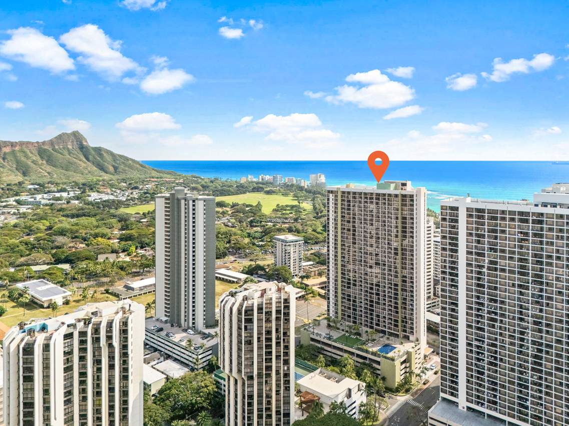 Prime location in Waikiki: 